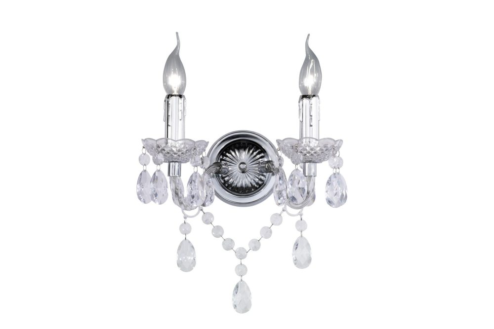 Luster Vägglampa 2L E14 transparent