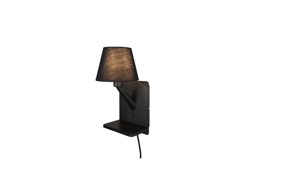 Vägglampa TRIO Comfort Mattsvart