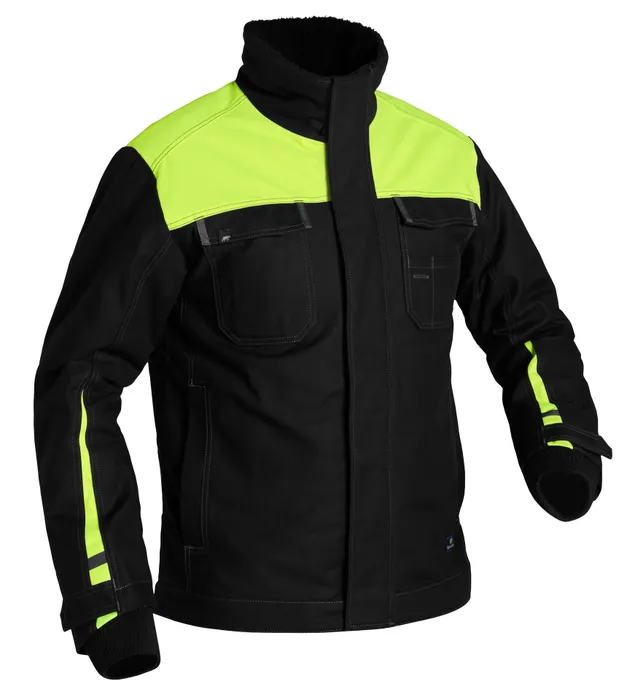 VINTERJACKA CONTRAST 757-1 SVART/GUL
