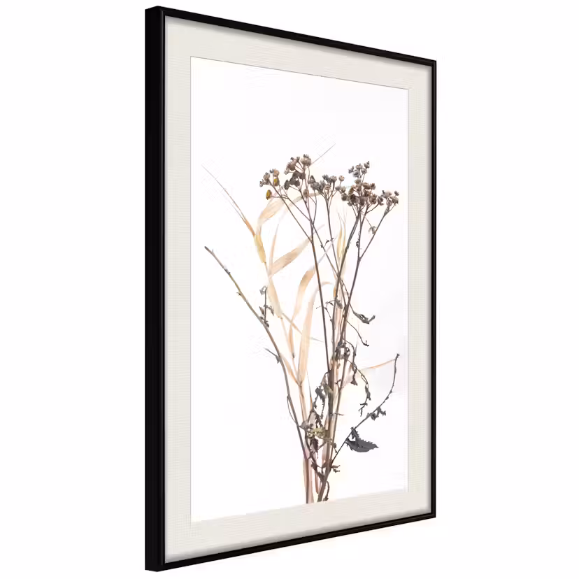 Poster Artgeist Affisch Camomile Svart ram med passepartout, 40x60 cm
