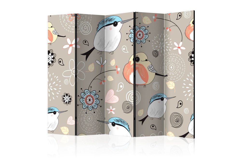 Rumsavdelare Natural Pattern with Birds II 225x172 cm