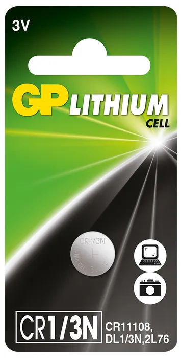 BATTERI GP KNAPPCELL LITHIUM 3V CR1/3N/2L76 1-PACK