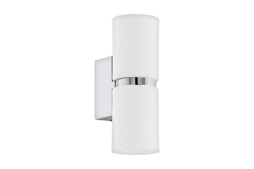 Vägglampa Eglo Passa Ø60 mm Krom, Vit