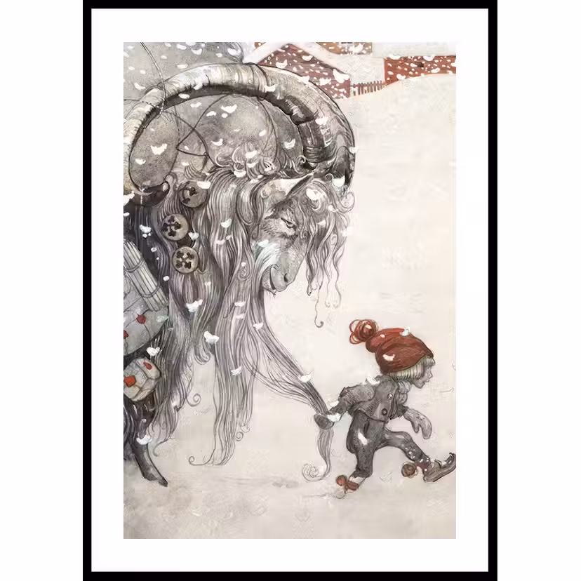 Poster Gallerix Julbocken By John Bauer 50x70 cm