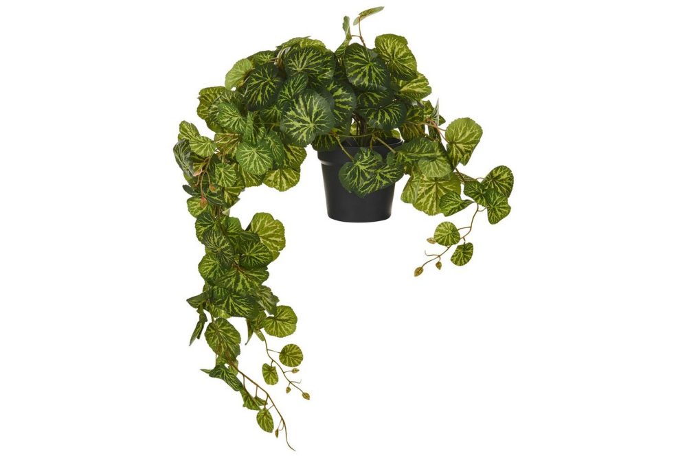 Konstgjord ampelväxt Strawberry Begonia