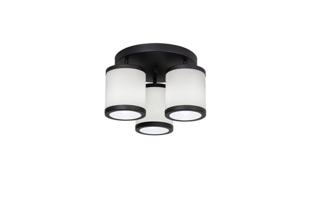 Taklampa Talrayo Svart / Vit