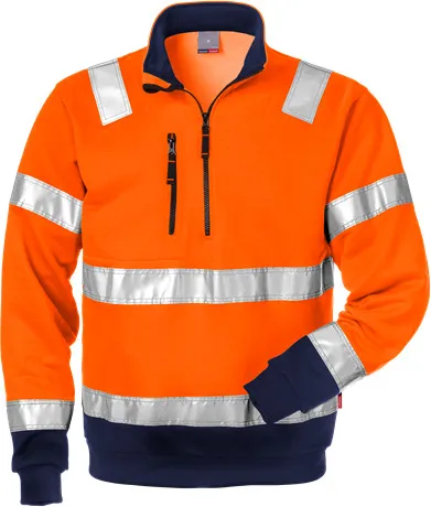 SWEATSHIRT ORANGE/BLÅ STL L