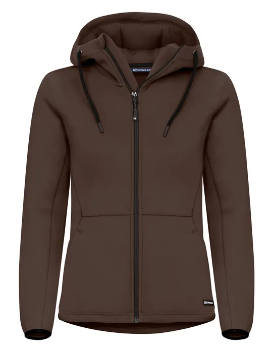 PEMBERTON HOOD FZ WOMEN DARK MOCCA