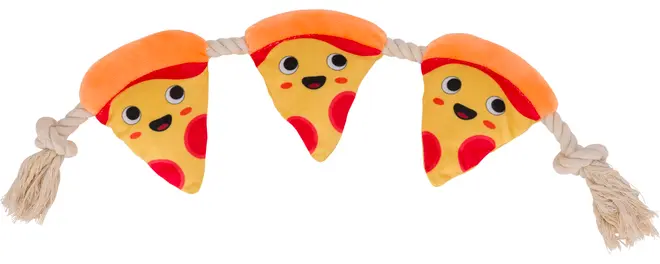 DanPet hundleksak pizza på rep 55 cm