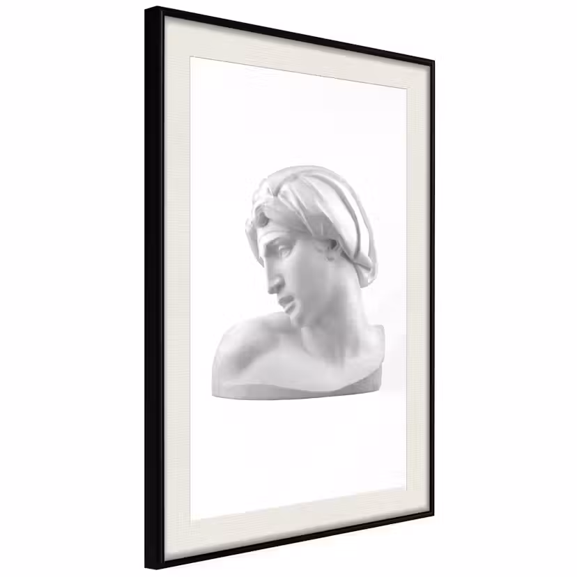 Poster Artgeist Affisch Michelangelo Svart ram med passepartout, 40x60 cm