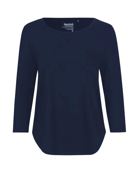 LADIES THREE QUARTER SLEEVE T-SHIRT O81006 NAVY
