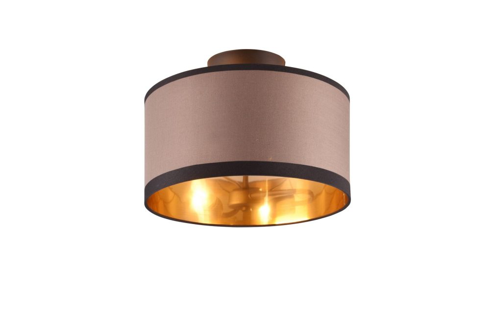 Davos Plafond 30 cm 2xE14 mattsvart/ greige