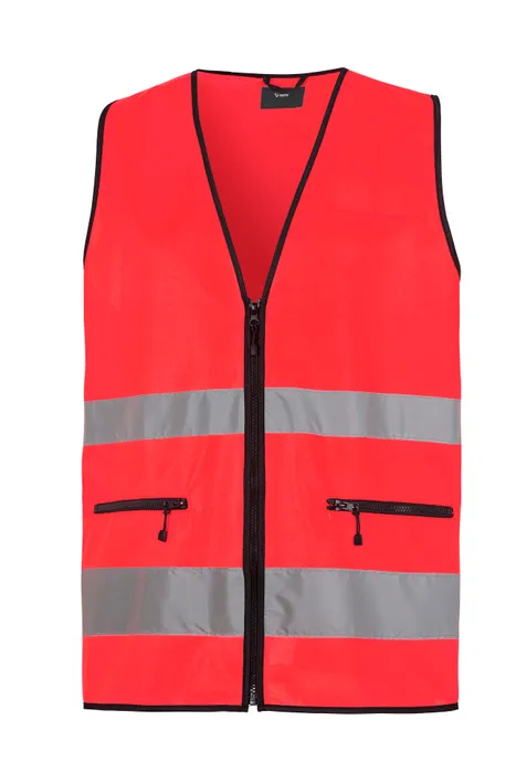 VARSELVÄST MED FICKOR KLASS 2 ESSENTIAL G905 RÖD