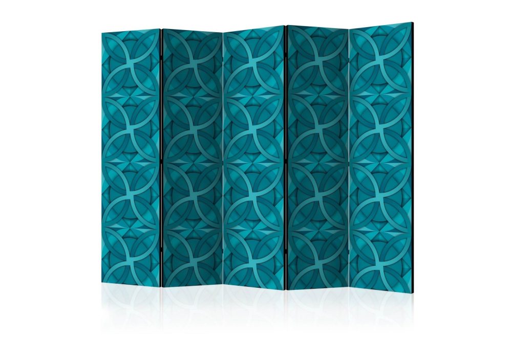 Rumsavdelare Geometric Turquoise II 225x172 cm