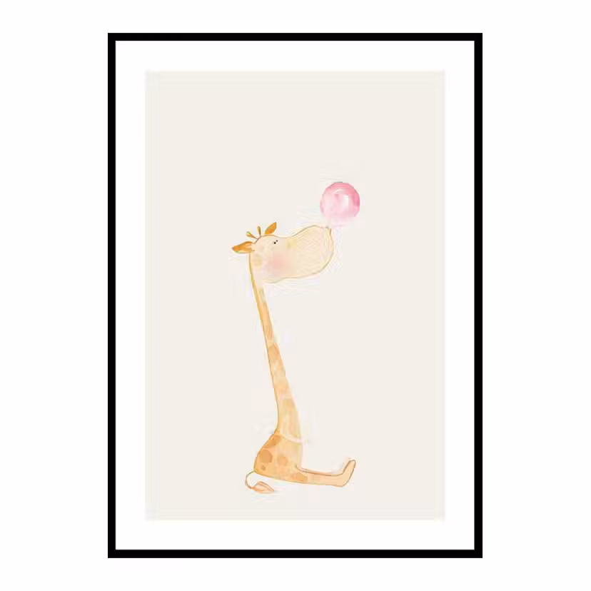 Poster Gallerix Bubblegum Giraffe 4112 Storlek: 70x100 cm