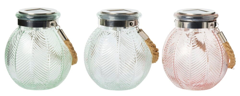 Solcellebelysning Glass Jar Solcellebelysning av glass, med jutesnor