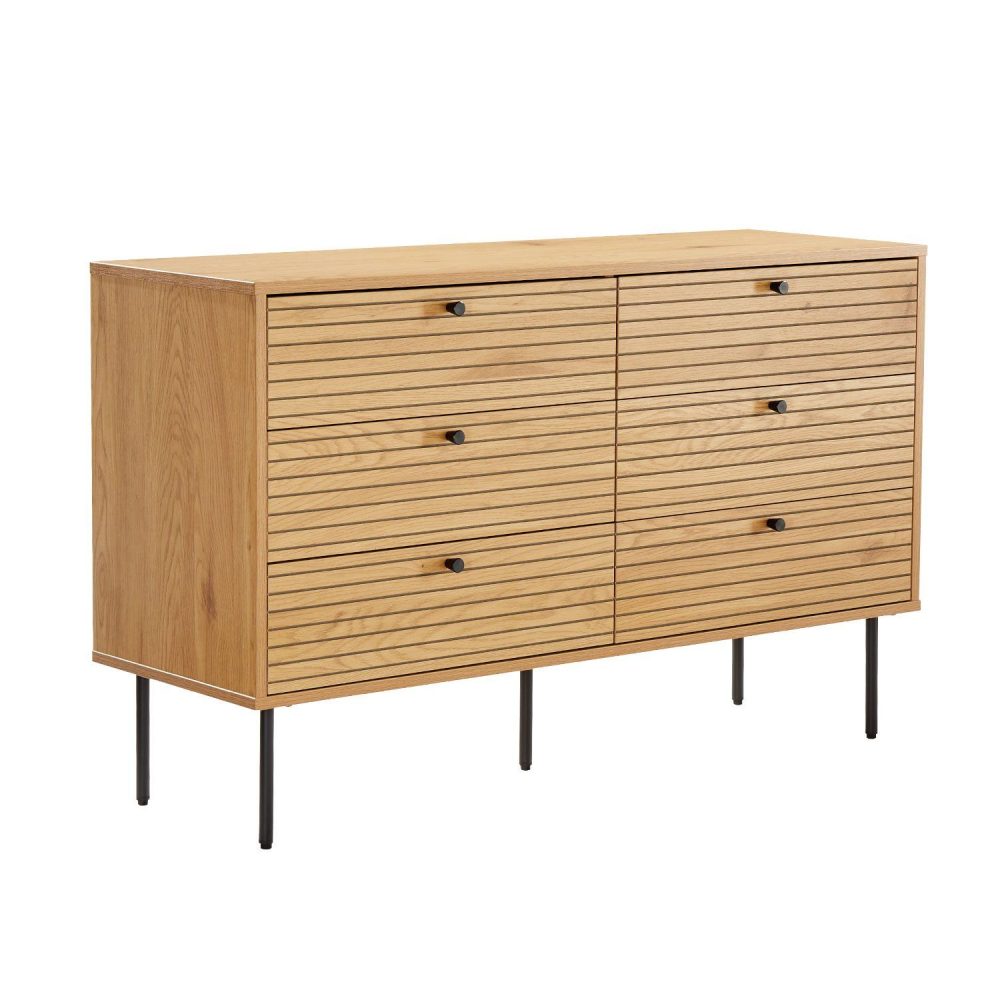 Sideboard Line melamin med ekbark 120x40x75 cm