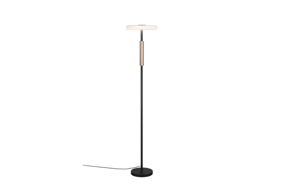 Golvlampa TRIO Celeste Mattsvart/vit/kaffebrun