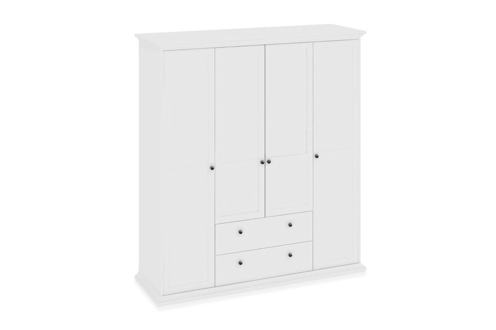Paris Garderob 181 cm 4 Dörrar 2 Lådor
