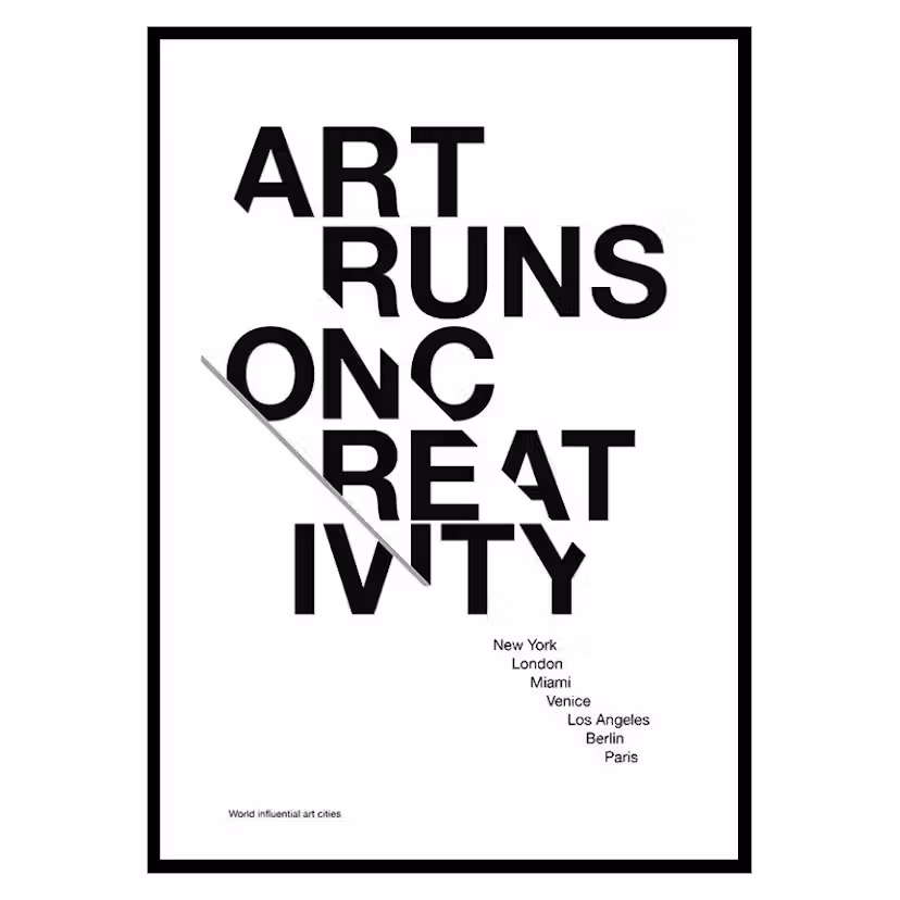 Poster Gallerix Art Runs On Creativity Storlek: 50x70 cm