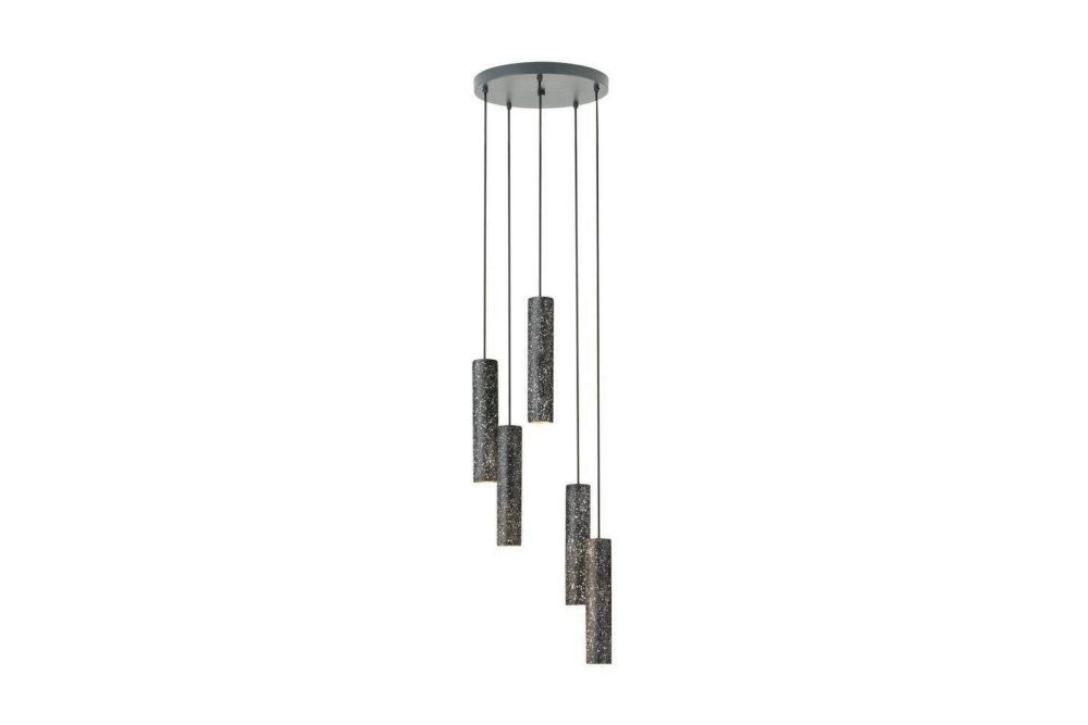 Takpendel Eglo Mentalona Antracit Terrazzo Rondell med 5 Lampor