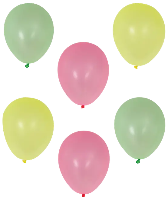 Latexballong 6-pack - Neonfärger